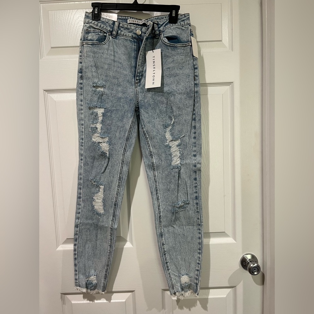 Distressed Mom jeans